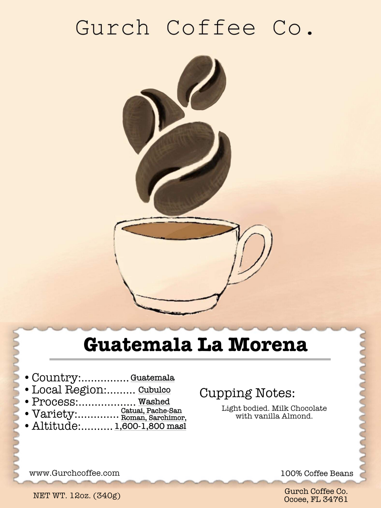 Guatemala La Morena - Medium Roast - 12oz.